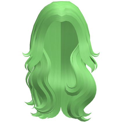 Long Flowy Wavy Hair (Green)