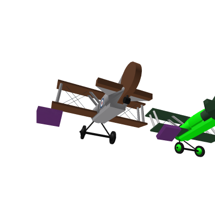 German fighter biplane and  RAF one