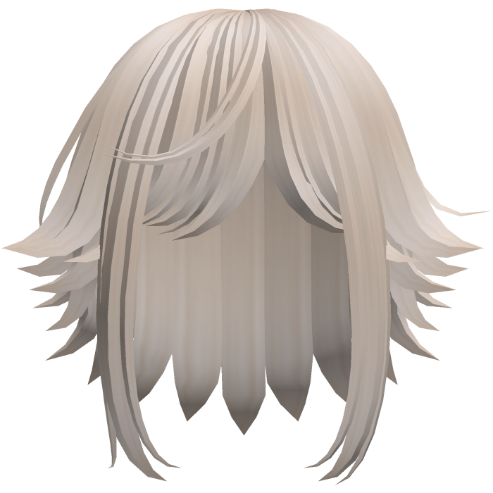 kawaii messy short hair with tufts in blonde