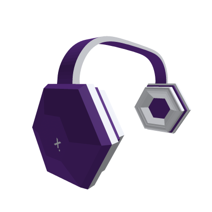 Purple Hex Headphones With White Logo thumbnail