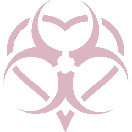 𖹭 pink cyber heart toxic mecha radioactive clip