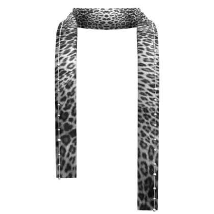 Snow Leopard Y2K Winter Scarf