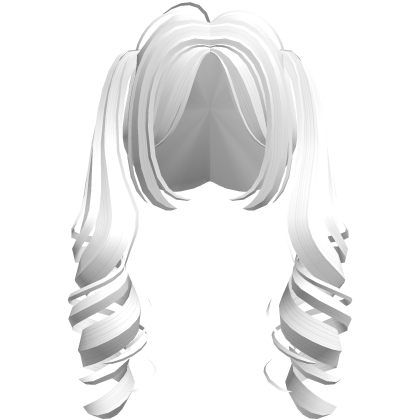 🤍 voluminous curly twintails white Roblox item