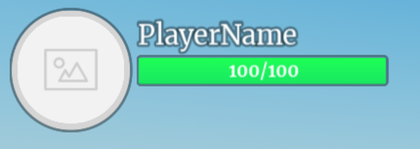 Profile Gui,  Avatar, Health Bar, and Player Name preview 1