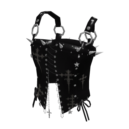 Corset Top with Ring Straps (Black)