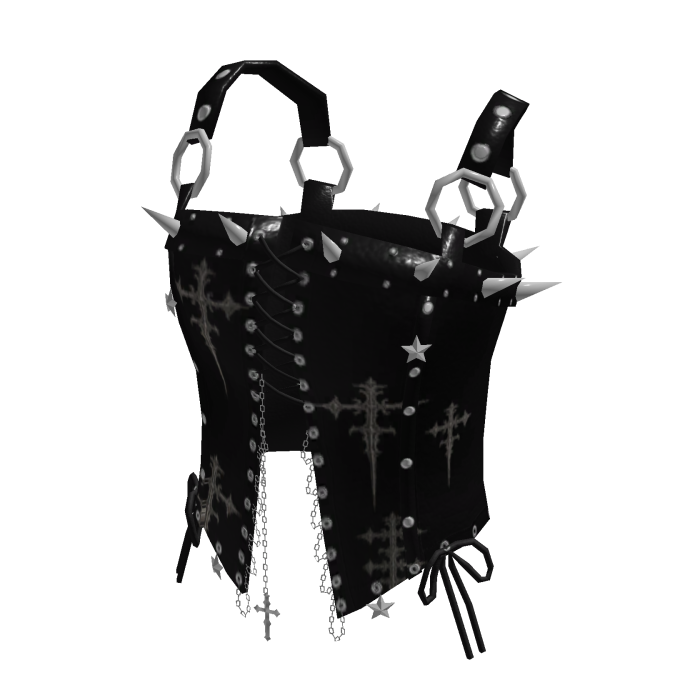 Corset Top with Ring Straps (Black)
