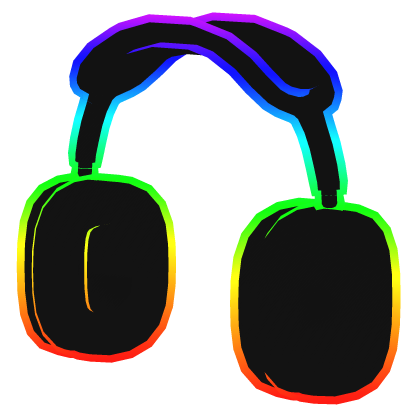 Cartoony Rainbow Headphones thumbnail