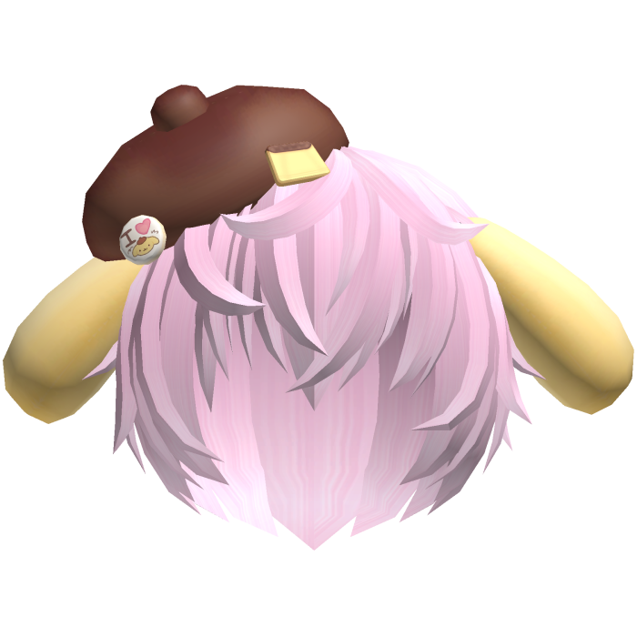 ♡ cute kawaii pompompurin boy hair 🍮 pink