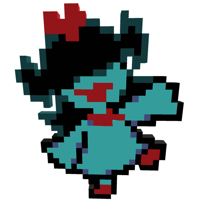 [Deltarune] Back Aqua 8 Bit Companion
