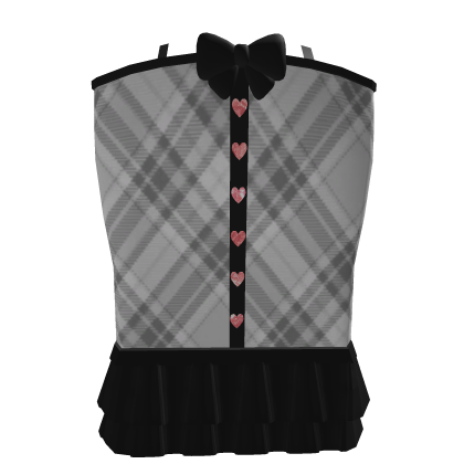 White Plaid Kawaii Top Roblox item