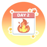 You claimed the daily reward for 2 days in a row!