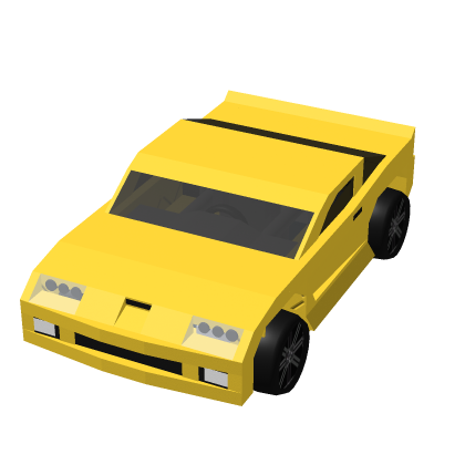 sports car with suspension