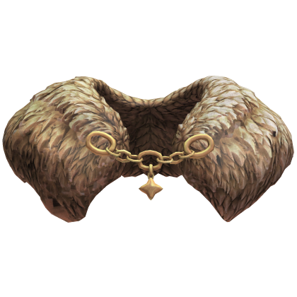 Tan Gold Fur Chain Collar
