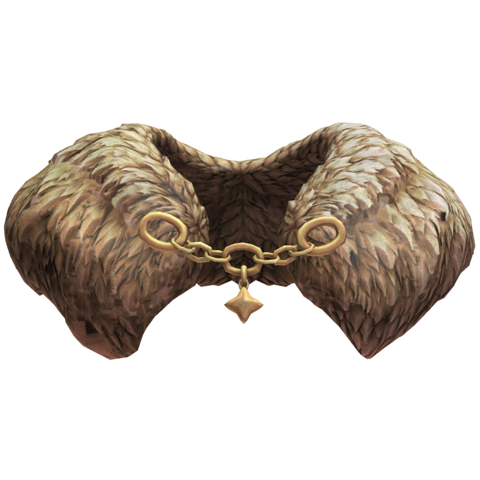 Tan Gold Fur Chain Collar