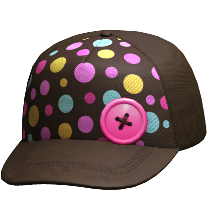 Brown Multicolor Confetti Button Cap