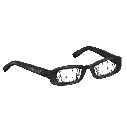 emo designed cracked low glasses