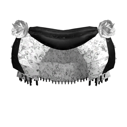 White & Black Gothic victorian lace skirt