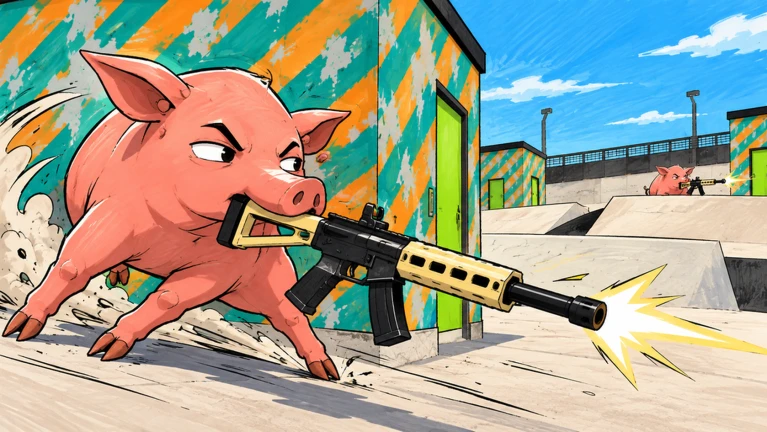 PIGSHOT modes and maps: PIGSHOT screenshot