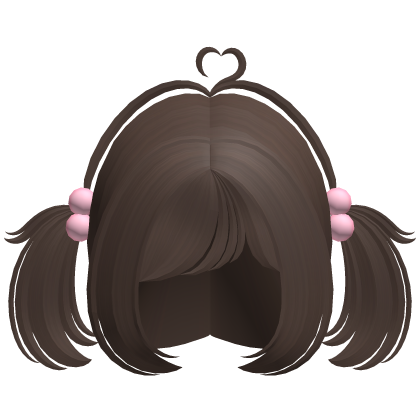 ♡ adorable moe heart cowlick pigtails light brown Roblox item