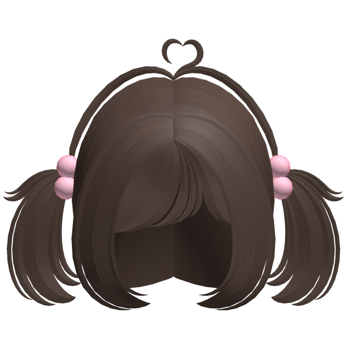 ♡ adorable moe heart cowlick pigtails light brown