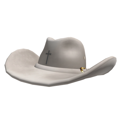 White Cowboy Hat Cross Jesus Roblox item