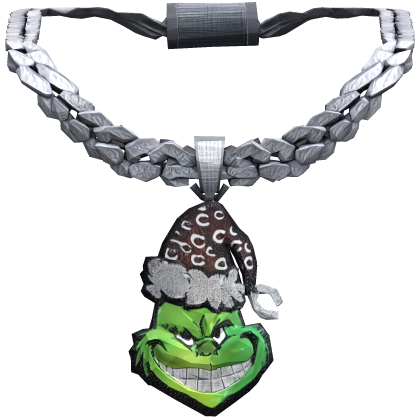 Iced Out The Grinch Christmas Chain Neckalce 1.0 Roblox item