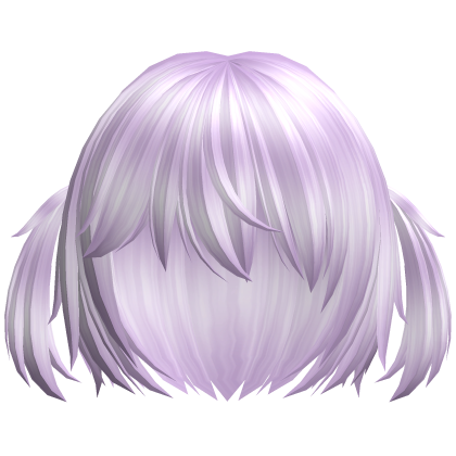 ♡ kawaii short lavender purple cat hair w pigtai