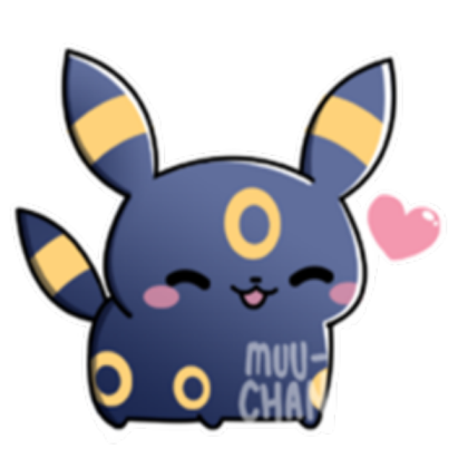 Cute chibi Umbreon Pokemon Roblox decal