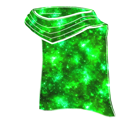 Cartoony Green Galaxy Cape 🌌
