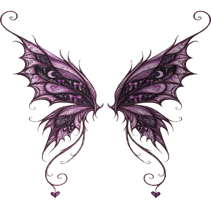 3.0 Halloween Purple Gothic Butterfly Fairy Wings