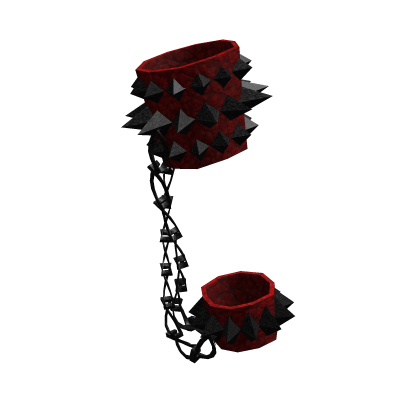 Chain Spike Punk Leg Bracelets | Red Black thumbnail