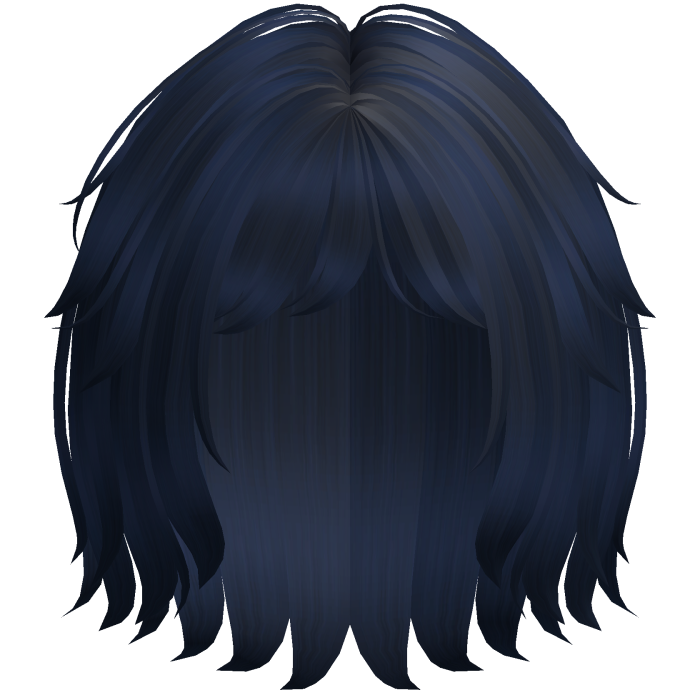 Soft Messy Bob w/ Curtain Bangs (Blue)