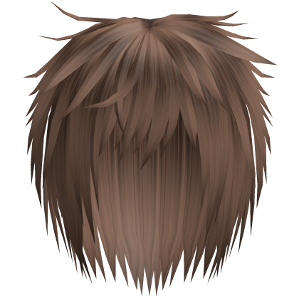 messy vkei emo boy hair in brown Roblox item