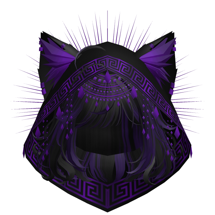 Egyptian Bob w/ Divine Purple Black Hood
