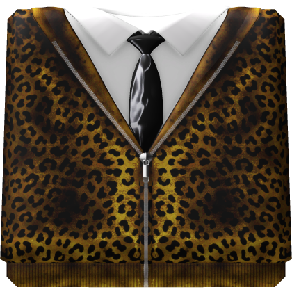 Orange Leopard Y2K Zip Jacket Roblox item