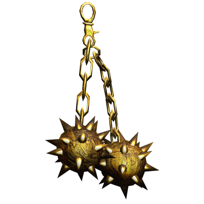 Gold Spike Ball Keychain thumbnail