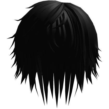Soft Messy Emo Vkei Black Hair