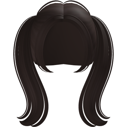 ♡ ┊ cutesy long pigtails in dark brown Roblox item