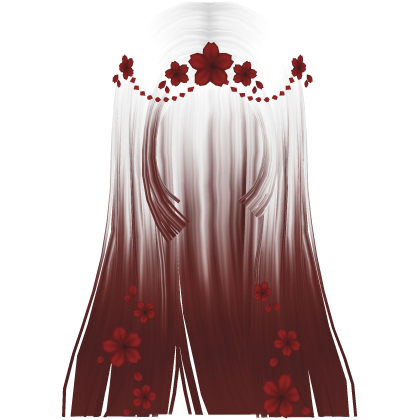 Glowy Sakura Princess Hime Cut (White&Red) Roblox item