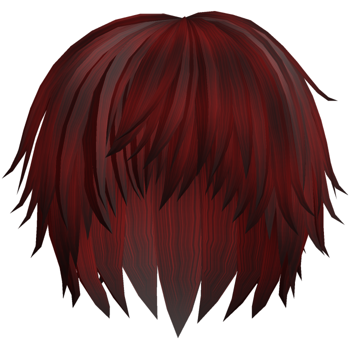 red low spiky emo boy hair