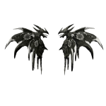Dragon Wings Black Flower