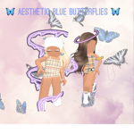 Aesthetic.Blue.Butterflies