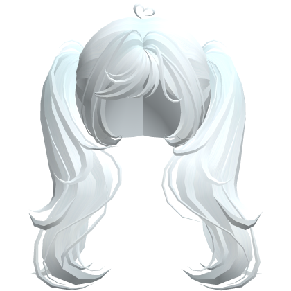 Swirly curls girly shoujo pigtails in light blue ♡ Roblox item