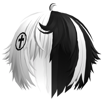 (//_^) White Split Emo Wavy Anime Vkei Hair Tufts Roblox item