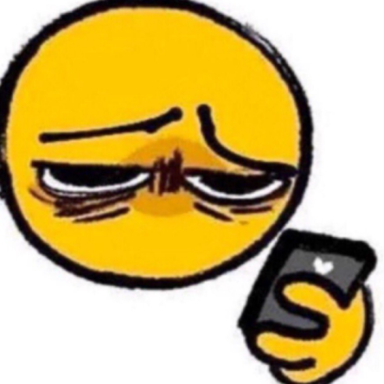 cursed emoji holding phone Roblox decal