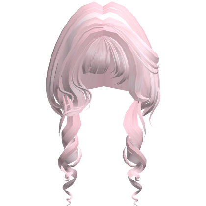 Anime Soft Curly Hair w/ Bangs (Pink)