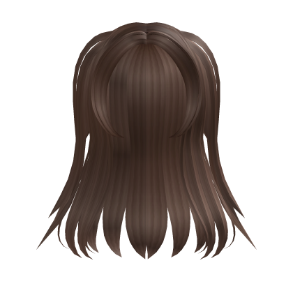 Long Straight Layered Hair in Brown