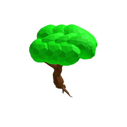 Green low poly tree 
