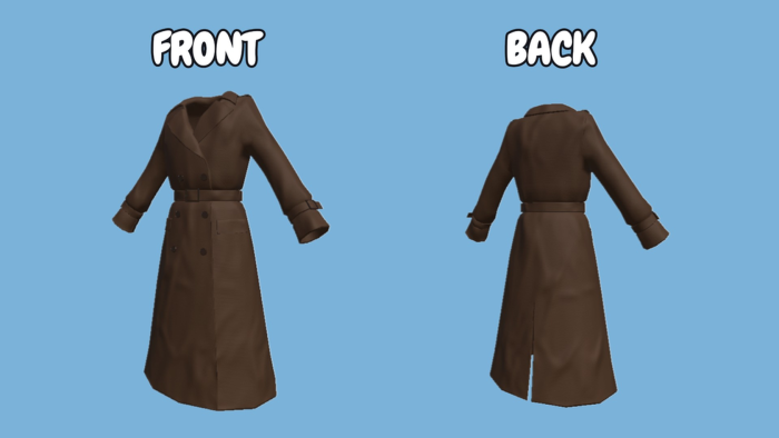 [Layered] Leather coat with belt set preview 2