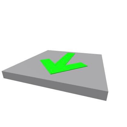 Spawn with arrow pointing spawn orientation